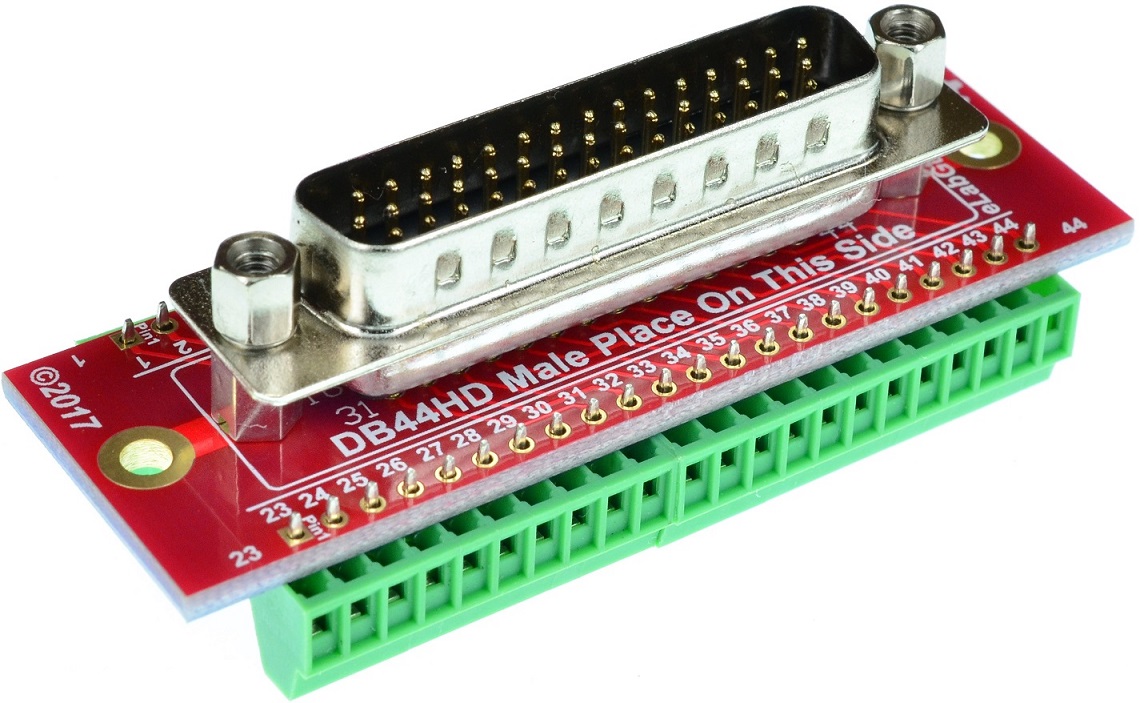D-Sub High Density 44 DB44HD Male Connector Breakout Board